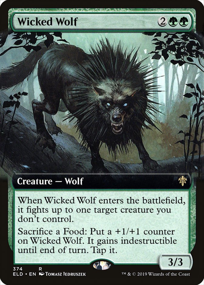 Wicked Wolf (Extended Art) [Throne of Eldraine] | Arkham Games and Comics