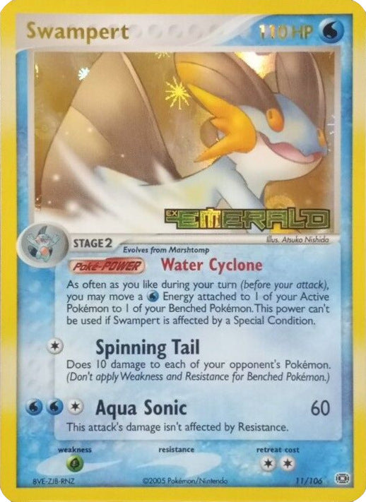 Swampert (11/106) (Stamped) [EX: Emerald] | Arkham Games and Comics