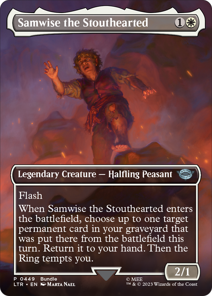 Samwise the Stouthearted (Borderless Alternate Art) [The Lord of the Rings: Tales of Middle-Earth] | Arkham Games and Comics