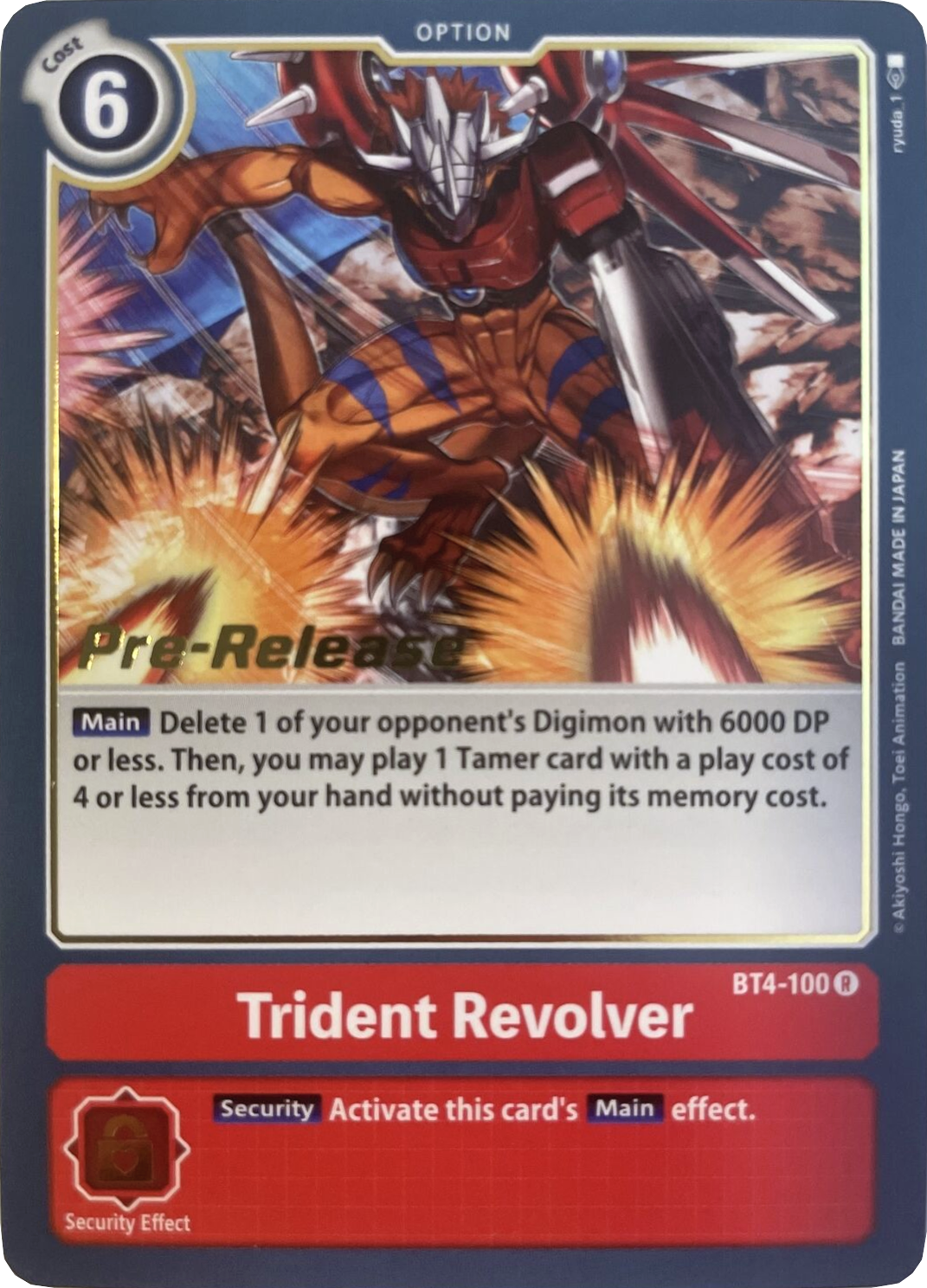 Trident Revolver [BT4-100] [Great Legend Pre-Release Promos] | Arkham Games and Comics