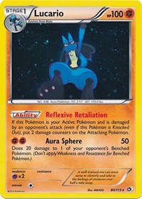 Lucario (80/113) (Cosmos Holo) [Black & White: Legendary Treasures] | Arkham Games and Comics