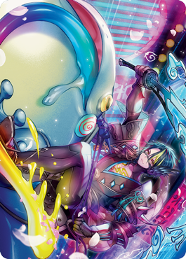 Tatsunari, Toad Rider Art Card [Kamigawa: Neon Dynasty Art Series] | Arkham Games and Comics