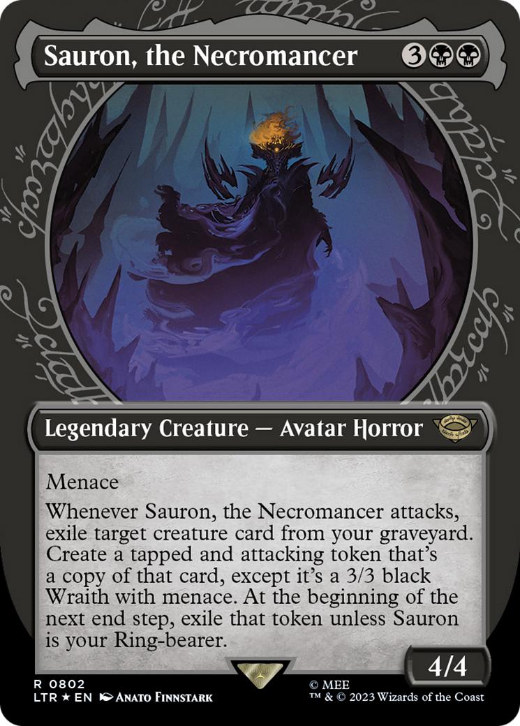 Sauron, the Necromancer (Showcase) (Surge Foil) [The Lord of the Rings: Tales of Middle-Earth] | Arkham Games and Comics