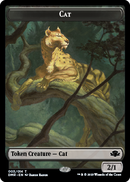 Elephant // Cat (003) Double-Sided Token [Dominaria Remastered Tokens] | Arkham Games and Comics