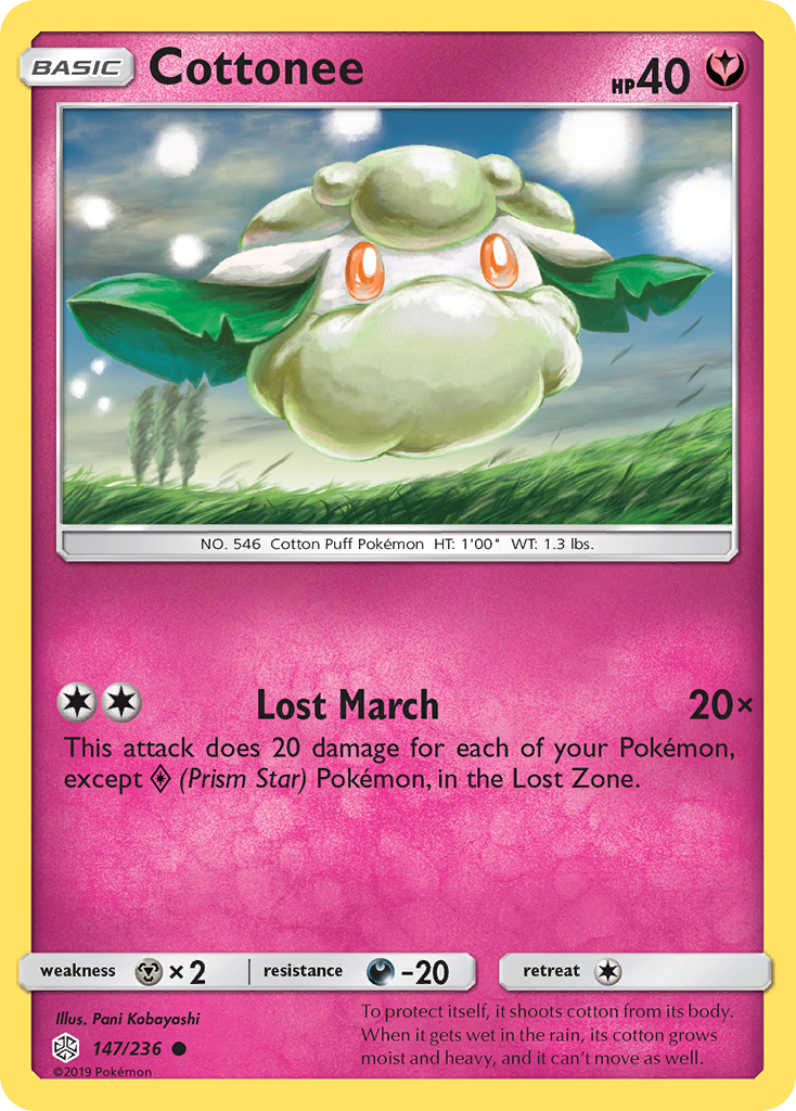 Cottonee (147/236) [Sun & Moon: Cosmic Eclipse] | Arkham Games and Comics