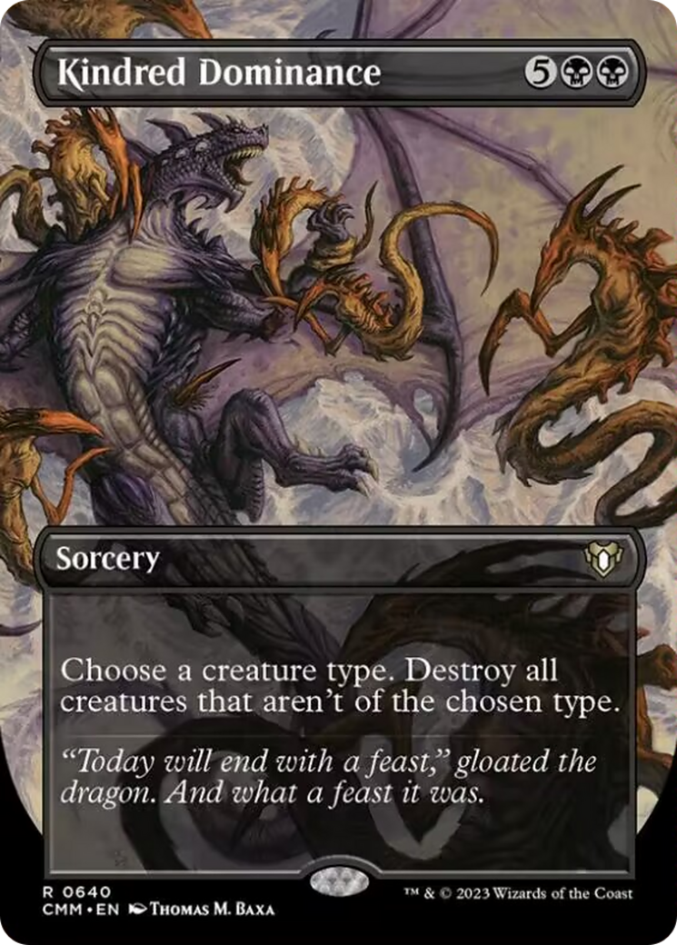 Kindred Dominance (Borderless Alternate Art) [Commander Masters] | Arkham Games and Comics