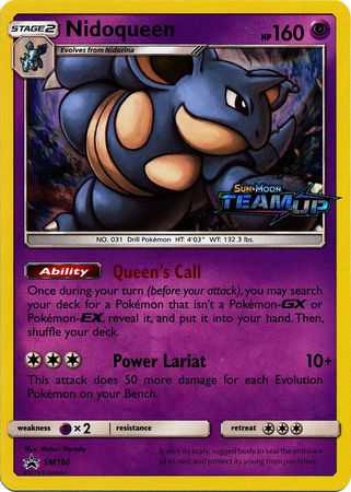 Nidoqueen (SM160) (Staff) [Sun & Moon: Black Star Promos] | Arkham Games and Comics