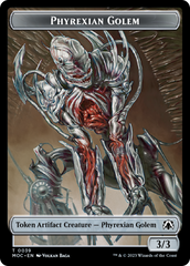 Phyrexian Golem // Phyrexian Horror Double-Sided Token [March of the Machine Commander Tokens] | Arkham Games and Comics