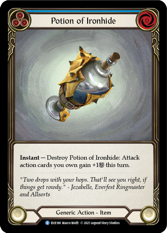 Potion of Ironhide [EVR186] (Everfest)  1st Edition Cold Foil | Arkham Games and Comics