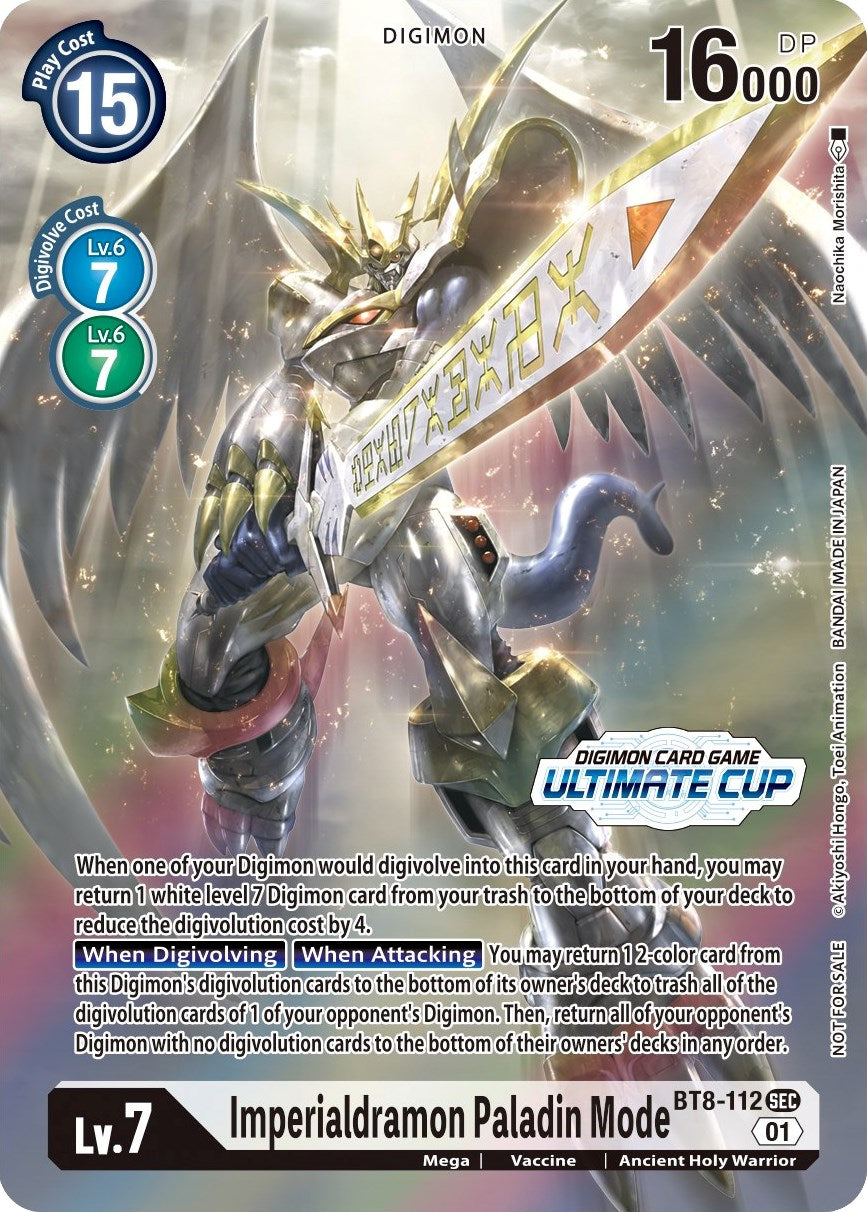 Imperialdramon Paladin Mode [BT8-112] (April Ultimate Cup 2022) [New Awakening Promos] | Arkham Games and Comics