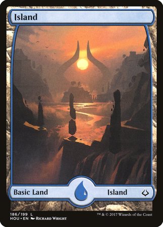 Island (186) - Full Art [Hour of Devastation] | Arkham Games and Comics