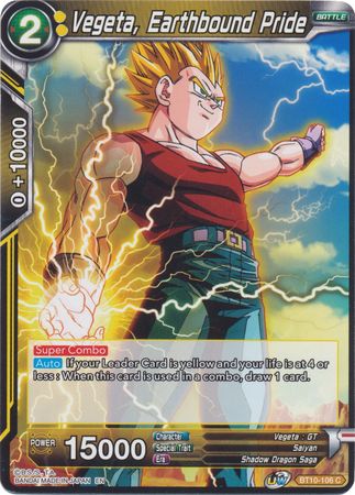 Vegeta, Earthbound Pride (BT10-106) [Rise of the Unison Warrior 2nd Edition] | Arkham Games and Comics