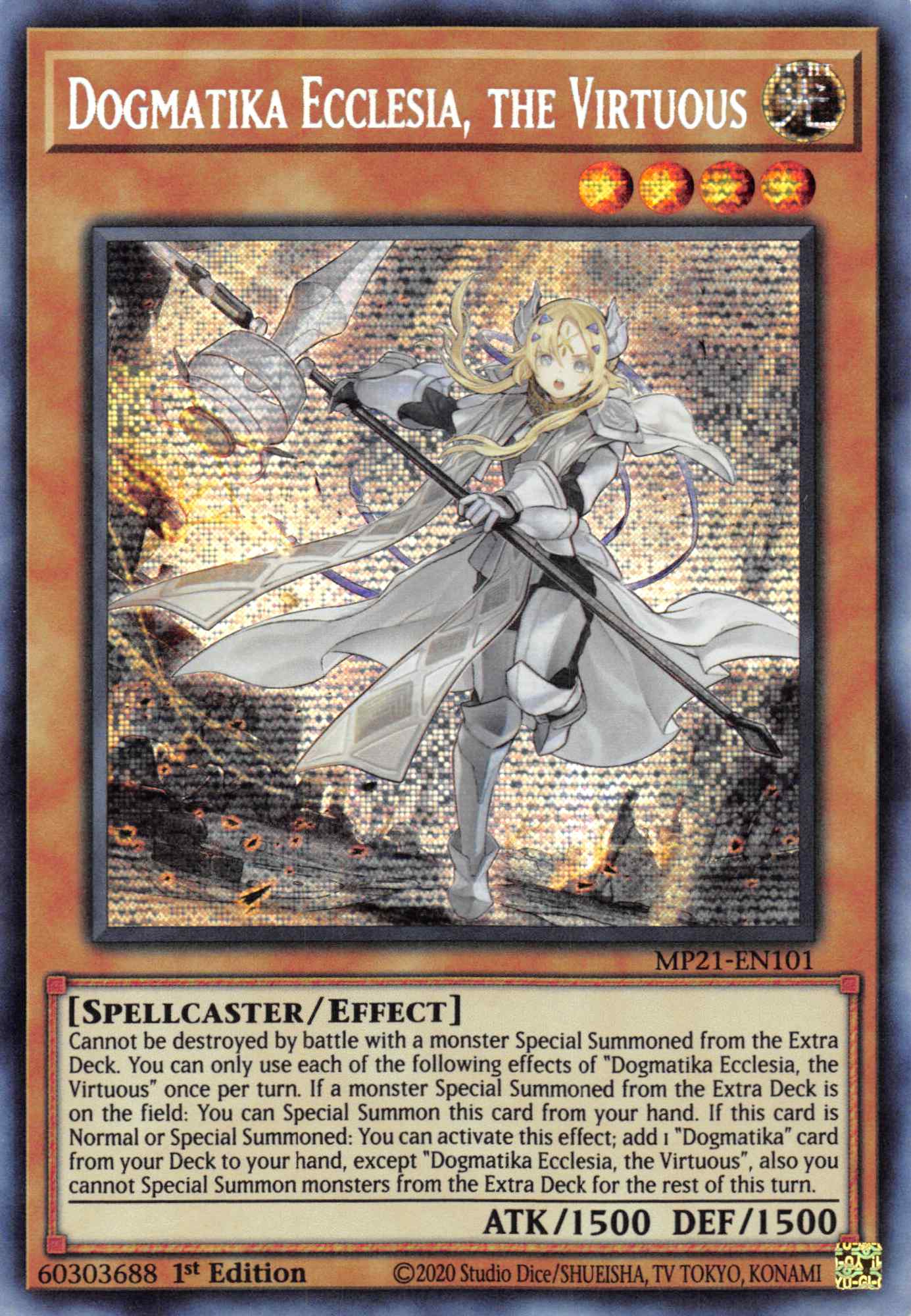 Dogmatika Ecclesia, the Virtuous [MP21-EN101] Prismatic Secret Rare | Arkham Games and Comics