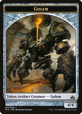 Golem Token (004) [Rivals of Ixalan Tokens] | Arkham Games and Comics
