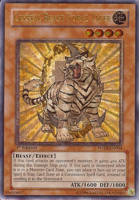 Crystal Beast Topaz Tiger [FOTB-EN004] Ultimate Rare | Arkham Games and Comics