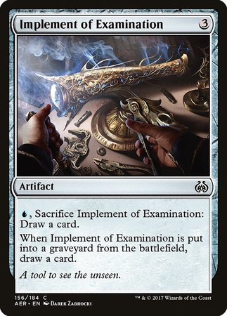 Implement of Examination [Aether Revolt] | Arkham Games and Comics