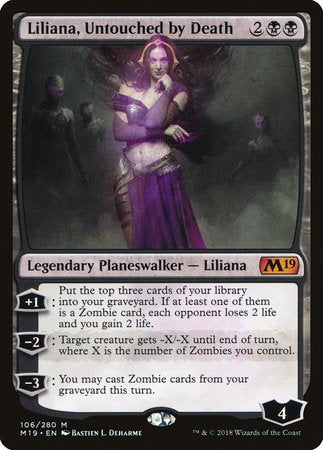 Liliana, Untouched by Death [Core Set 2019] | Arkham Games and Comics