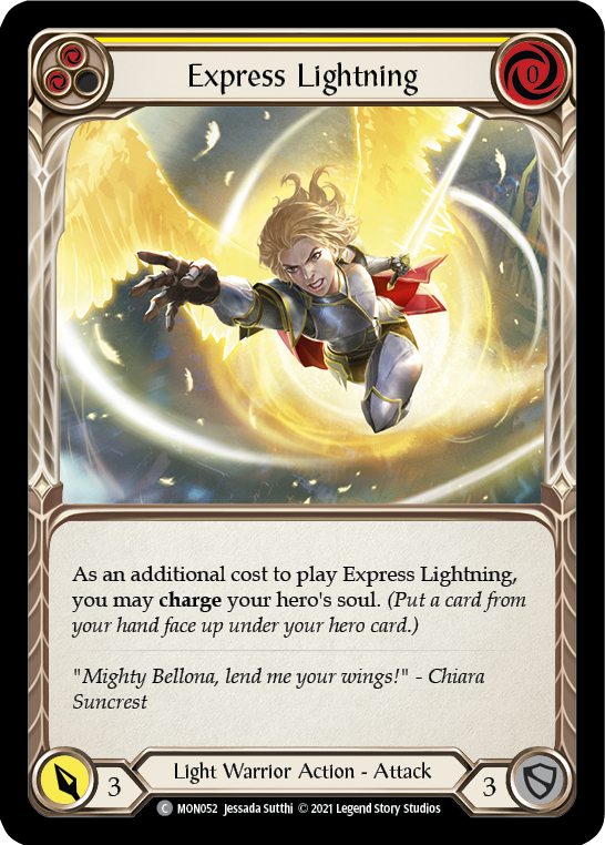 Express Lightning (Yellow) [MON052] (Monarch)  1st Edition Normal | Arkham Games and Comics