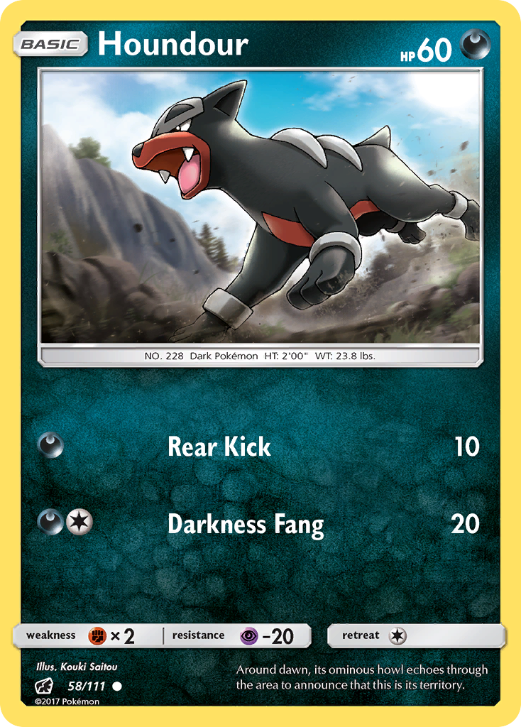 Houndour (58/111) [Sun & Moon: Crimson Invasion] | Arkham Games and Comics