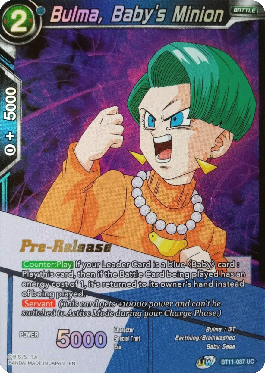 Bulma, Baby's Minion (BT11-037) [Vermilion Bloodline Prerelease Promos] | Arkham Games and Comics