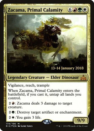 Zacama, Primal Calamity [Rivals of Ixalan Promos] | Arkham Games and Comics