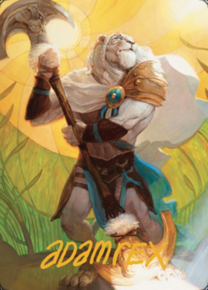 Ajani, Sleeper Agent Art Card (Gold-Stamped Signature) [Dominaria United Art Series] | Arkham Games and Comics