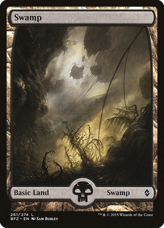 Swamp (261) - Full Art [Battle for Zendikar] | Arkham Games and Comics