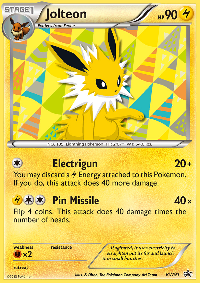 Jolteon (BW91) [Black & White: Black Star Promos] | Arkham Games and Comics