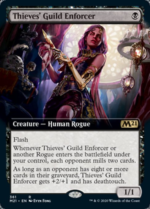 Thieves' Guild Enforcer (Extended Art) [Core Set 2021] | Arkham Games and Comics