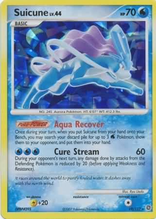 Suicune (19/132) (Cracked Ice Holo) [Diamond & Pearl: Secret Wonders] | Arkham Games and Comics