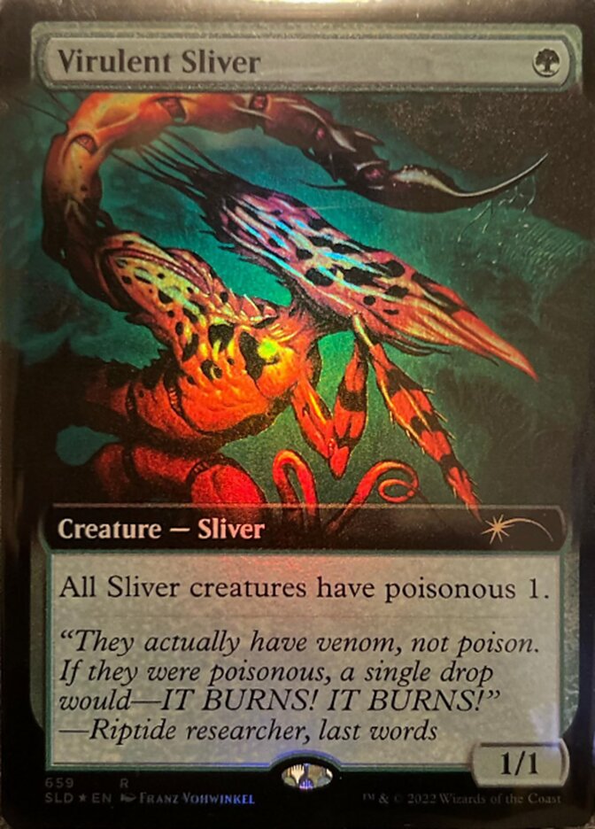 Virulent Sliver (Extended Art) [Secret Lair Drop Promos] | Arkham Games and Comics