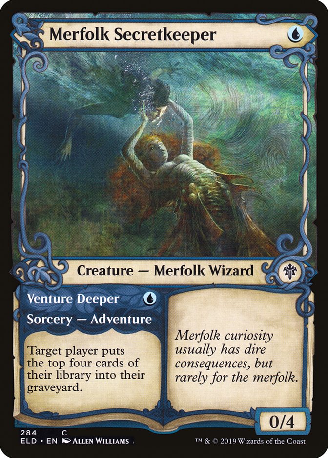 Merfolk Secretkeeper // Venture Deeper (Showcase) [Throne of Eldraine] | Arkham Games and Comics