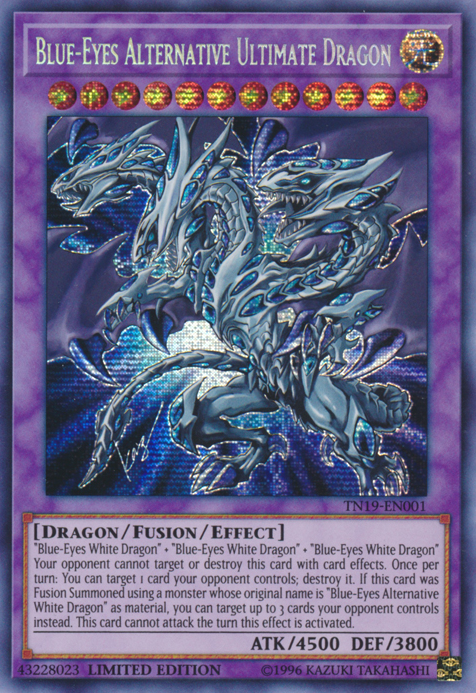 Blue-Eyes Alternative Ultimate Dragon [TN19-EN001] Prismatic Secret Rare | Arkham Games and Comics