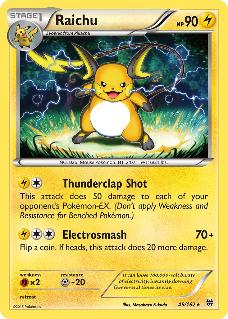 Raichu (49/162) (Theme Deck Exclusive) [XY: BREAKthrough] | Arkham Games and Comics