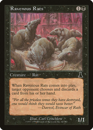 Ravenous Rats [Urza's Destiny] | Arkham Games and Comics