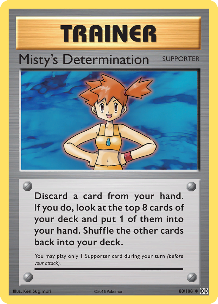 Misty's Determination (80/108) [XY: Evolutions] | Arkham Games and Comics