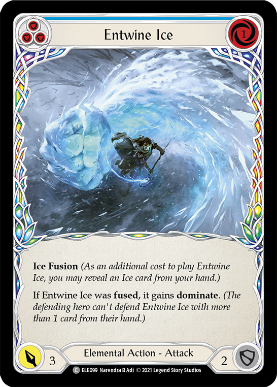 Entwine Ice (Blue) [ELE099] (Tales of Aria)  1st Edition Rainbow Foil | Arkham Games and Comics