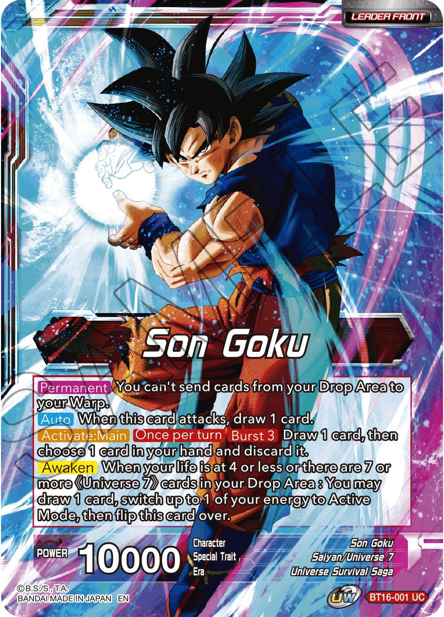 Son Goku // Son Goku, Supreme Warrior (BT16-001) [Realm of the Gods Prerelease Promos] | Arkham Games and Comics