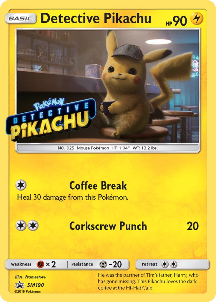 Detective Pikachu (SM190) (Stamped) [Sun & Moon: Black Star Promos] | Arkham Games and Comics