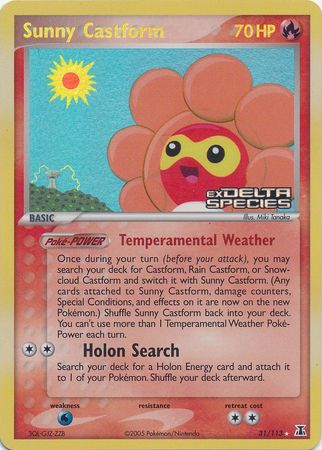 Sunny Castform (31/113) (Stamped) [EX: Delta Species] | Arkham Games and Comics