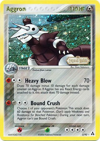 Aggron (2/92) (Stamped) [EX: Legend Maker] | Arkham Games and Comics