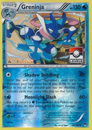 Greninja (40/122) (League Promo 4th Place) [XY: BREAKpoint] | Arkham Games and Comics