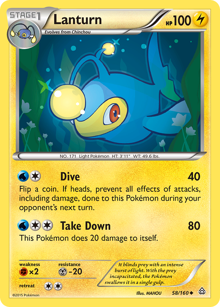 Lanturn (58/160) [XY: Primal Clash] | Arkham Games and Comics