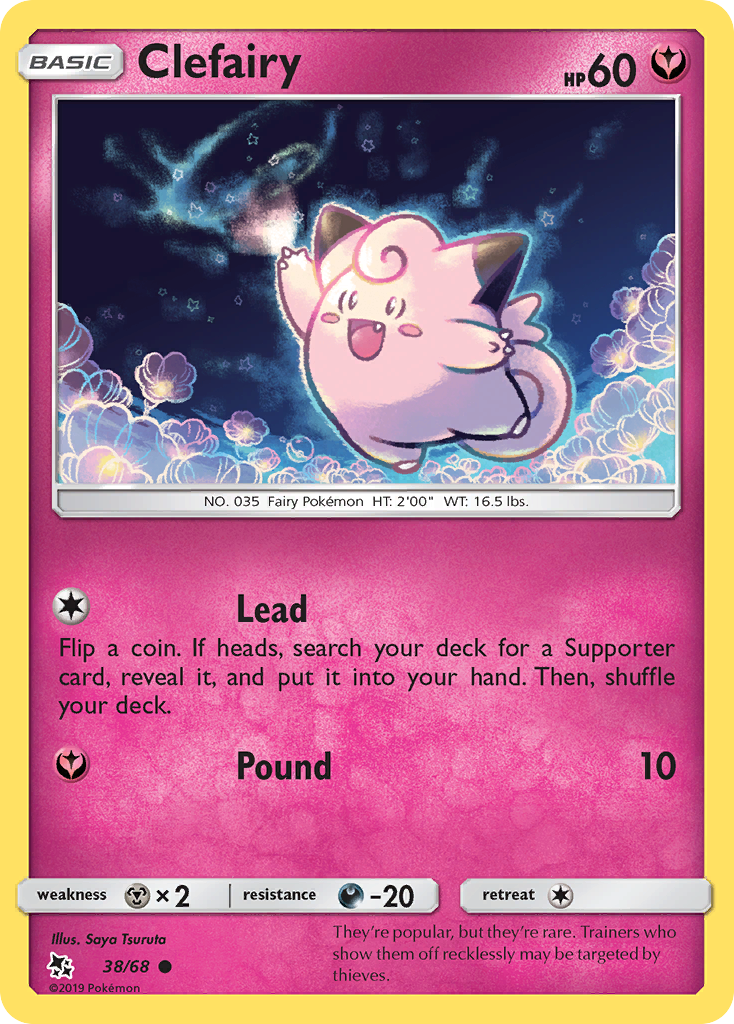 Clefairy (38/68) [Sun & Moon: Hidden Fates] | Arkham Games and Comics