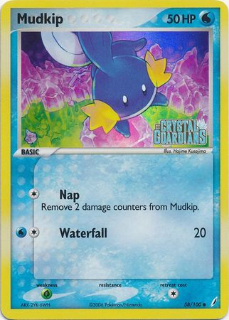 Mudkip (58/100) (Stamped) [EX: Crystal Guardians] | Arkham Games and Comics