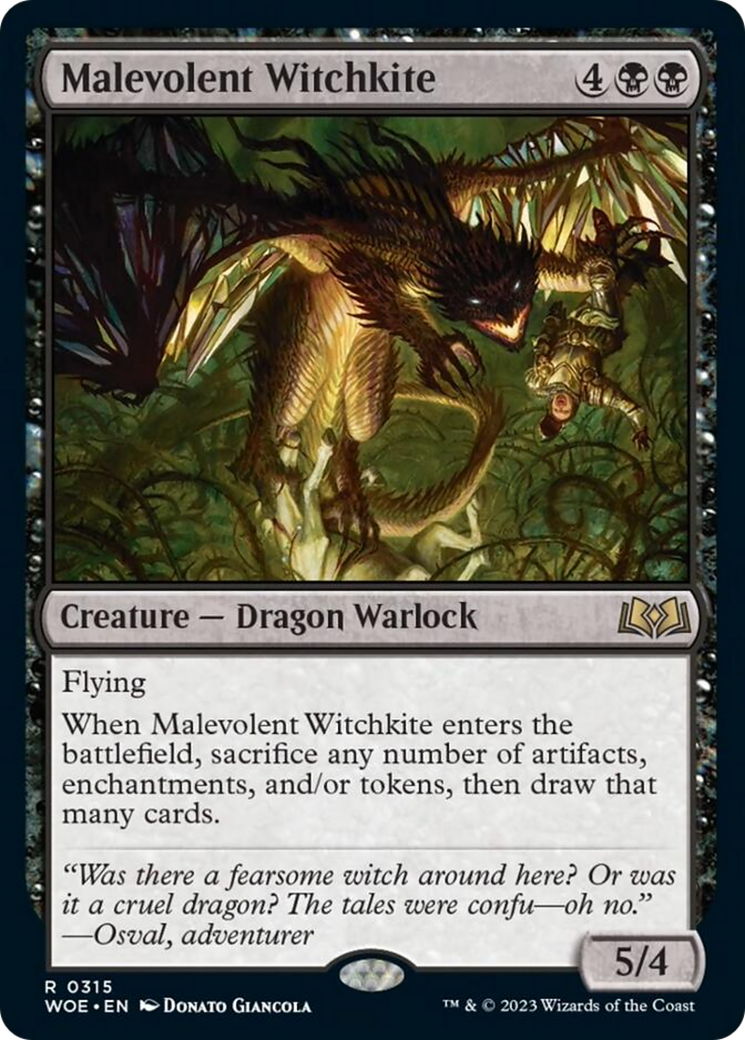 Malevolent Witchkite [Wilds of Eldraine] | Arkham Games and Comics