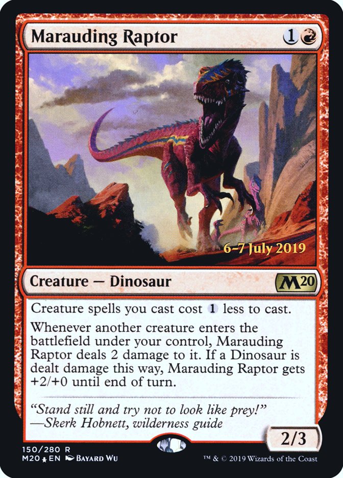 Marauding Raptor  [Core Set 2020 Prerelease Promos] | Arkham Games and Comics