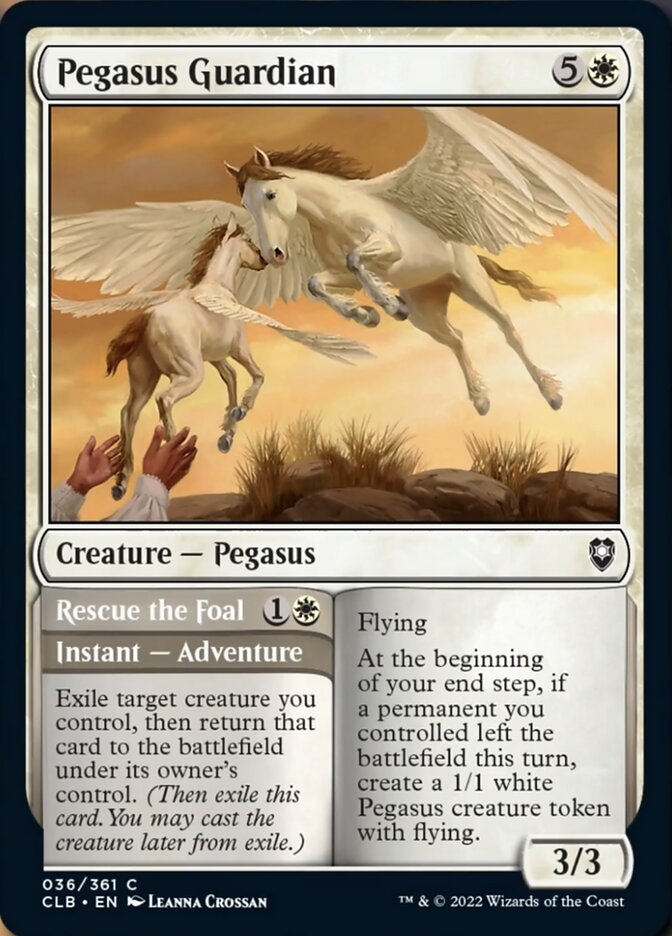 Pegasus Guardian // Rescue the Foal [Commander Legends: Battle for Baldur's Gate] | Arkham Games and Comics