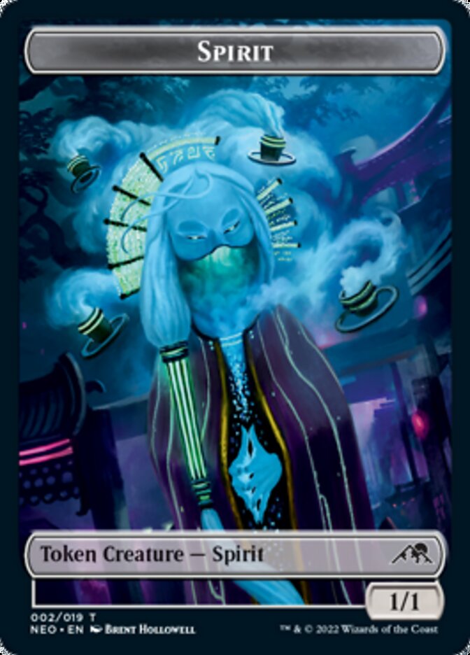 Myr // Spirit (002) Double-sided Token [Kamigawa: Neon Dynasty Commander Tokens] | Arkham Games and Comics