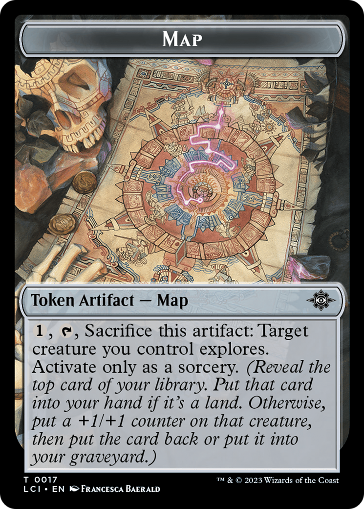 Map // Dinosaur (0001) Double-Sided Token [The Lost Caverns of Ixalan Tokens] | Arkham Games and Comics